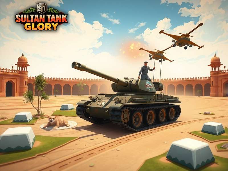 Sultan Tank Glory gameplay screenshot showing tank battle